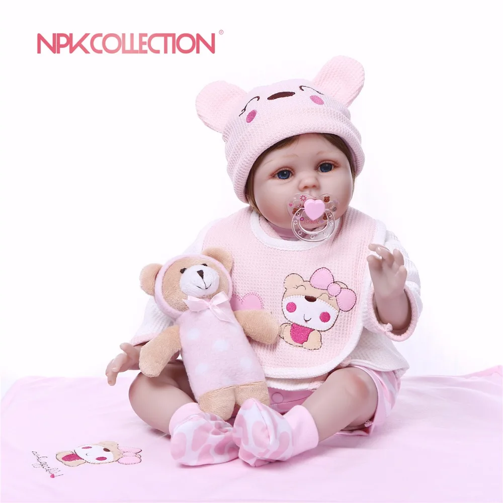 NPKCOLLECTION 55 см 2018 новый дизайн силиконовая кукла реборн ручной работы детские