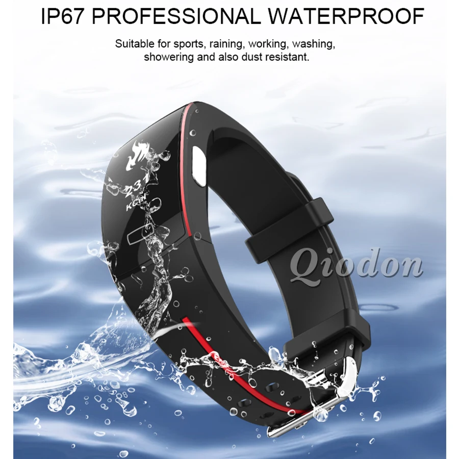 Electrocardiogram Heart Rate Blood Pressure Monitor Bluetooth Smart Watch Clock Waterproof Smartwatch Fitness Android iOS | Электроника