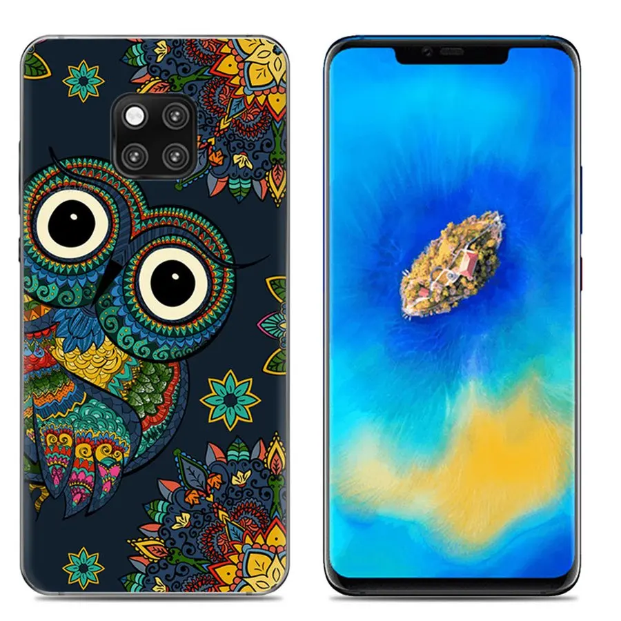 Чехол для телефона huawei mate 20 Pro 6 39-дюймов силиконовый мягкие Мультяшные из ТПУ