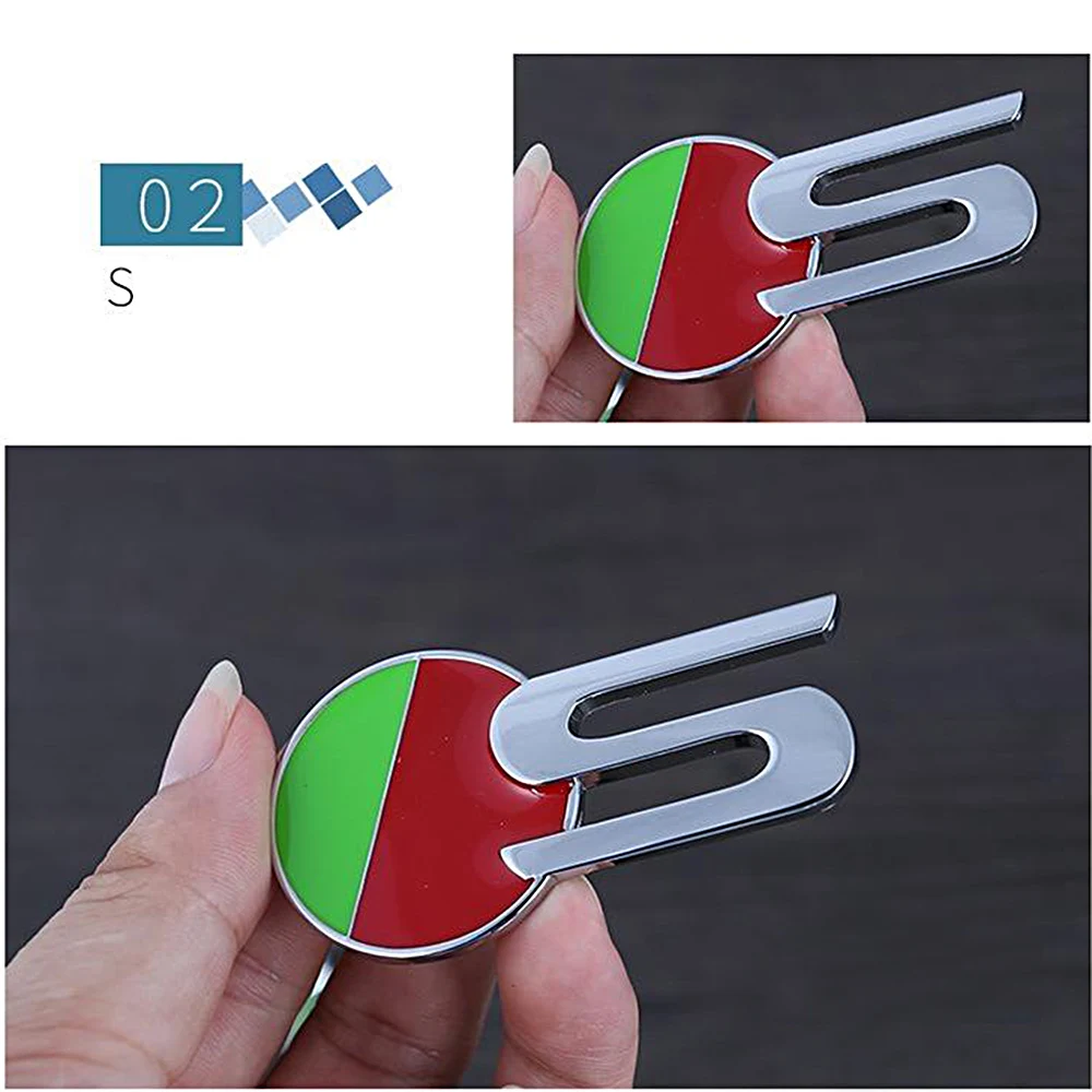 Стерео 3D Металл R S в виде буквы Спортивная эмблема Стикеры автомобильного