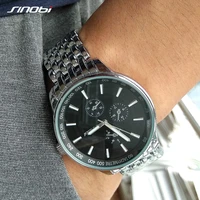 sinobi mens watches top brand luxury metal strap wristwatch mens gift quartz watch discount relogio masculino discount product