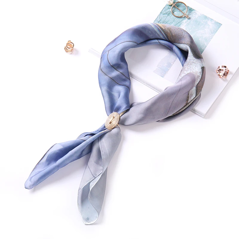 

Silk Scarf Women Print hair neck Square Scarves Office Ladies Shawl Bandanna 70*70cm Muslim Hijab Handkerchief muffler foulard