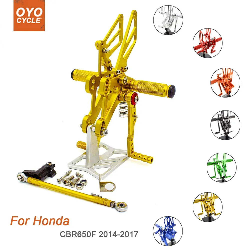 Для Honda CBR650F 2014 2017 мотоцикл задний Набор аксессуаров CNC регулируемый подножки