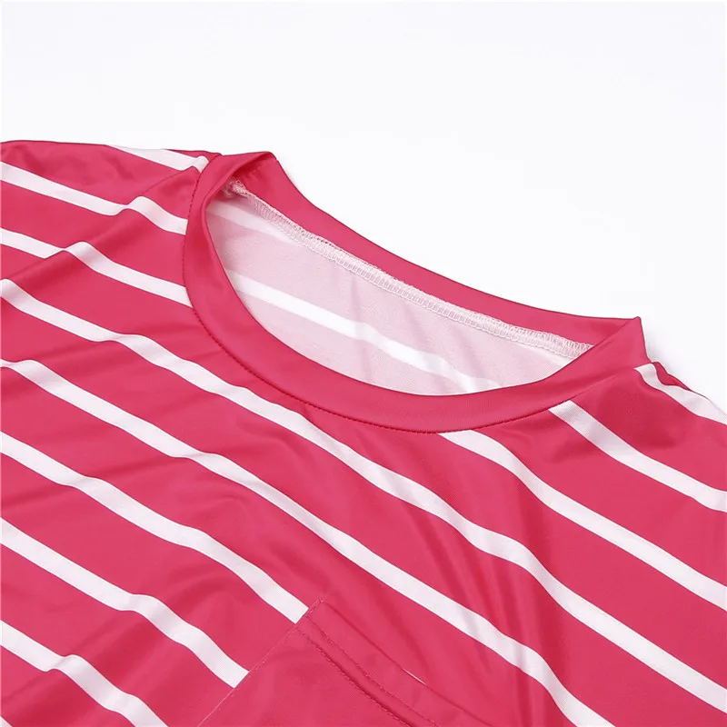 Женское длинное платье в полоску повседневное свободное макси с коротким