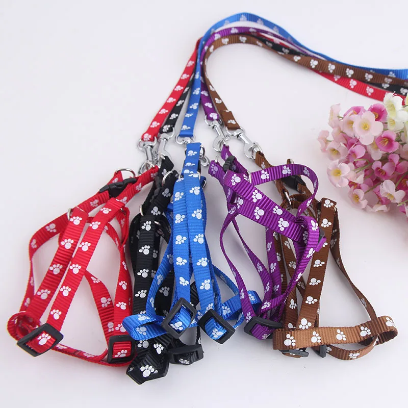 1 СМ Печати Веревка Мелких Животных Собаки Кошки Rope Lead Поводок Жгут Регулируемый