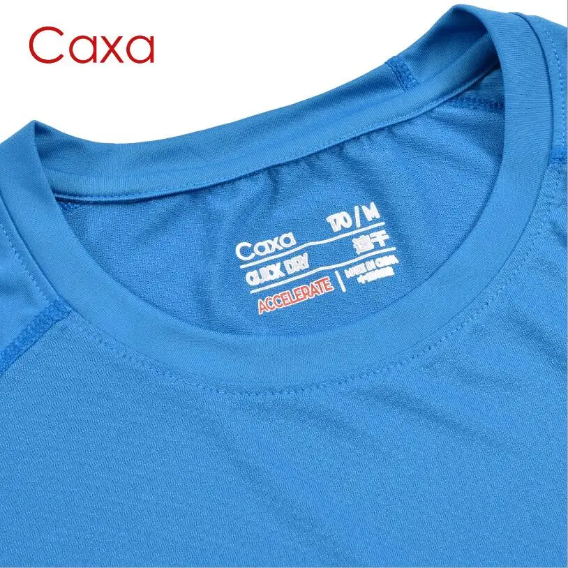 Мужская уличная спортивная рубашка Caxa с коротким рукавом и круглым вырезом