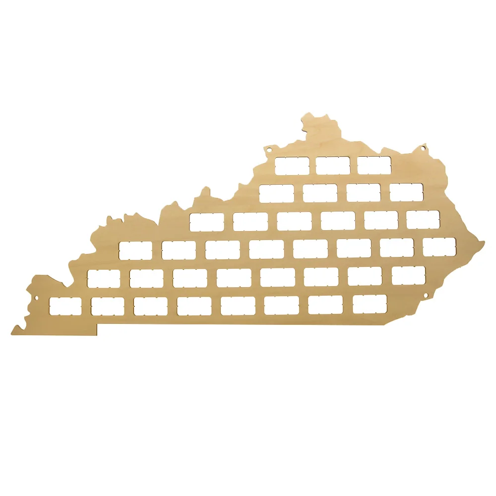 Kentucky of the USA Wine Cork Map Rustic табличка винная пробка домашний Декор деревянный вырез