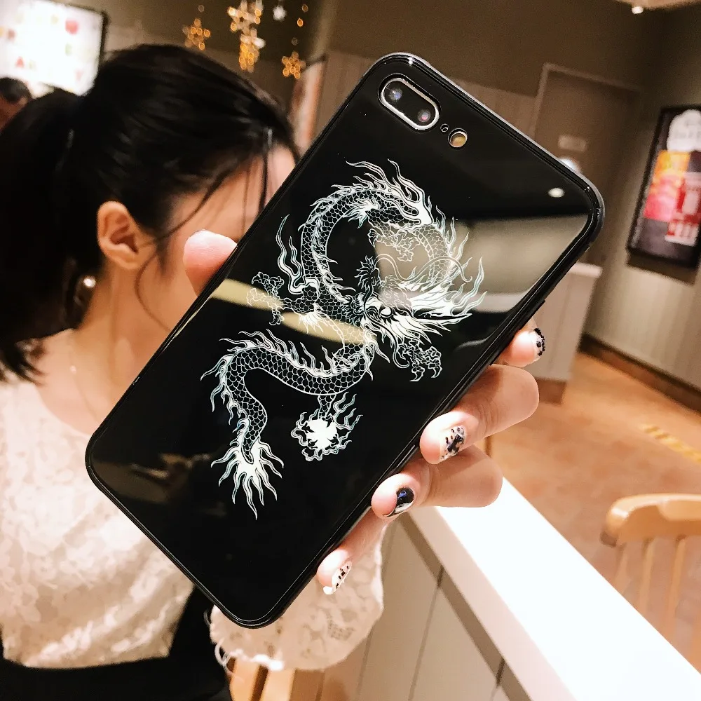 Чехол для iPhone X с изображением цветов розы оленя Фламинго Феникса Луны звездного неба светящийся чехол для телефона для iPhone6 6s 7 8 Plus XR XS Max