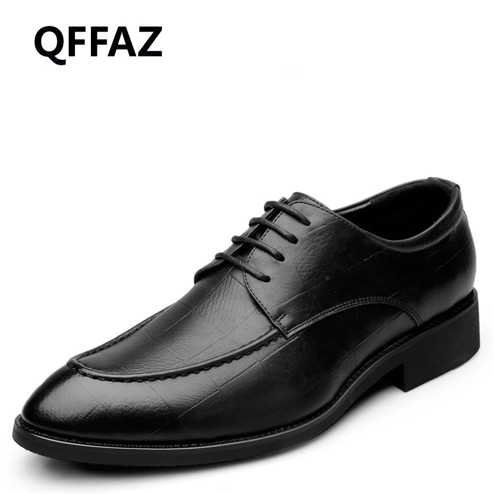 QFFAZ/Новинка весны 2018 кожаные мужские модельные туфли в стиле ретро оксфорды на