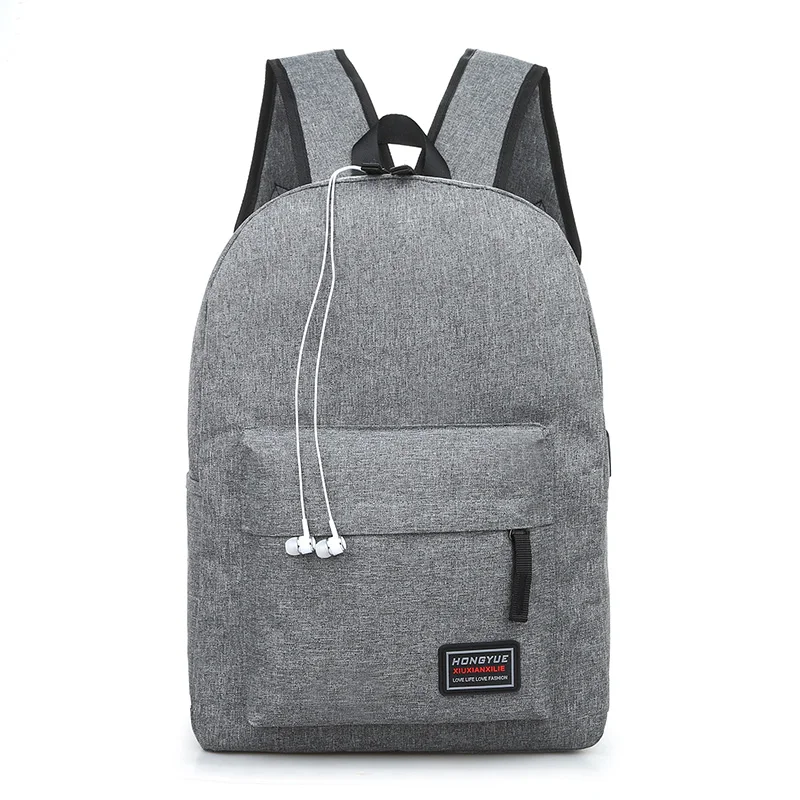 Новый холст Водонепроницаемый рюкзак Для женщин мужчин зарядка через usb для