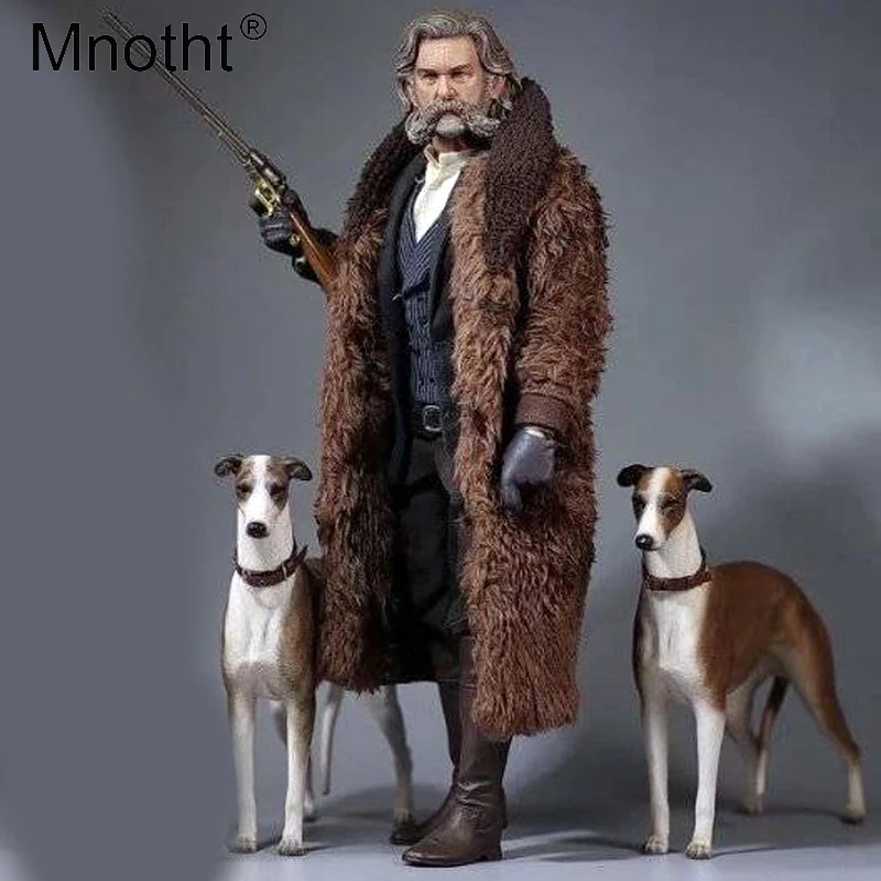 Mnotht 1/6 серая модель с ошейником + цепь моделирование животных собака скульптура