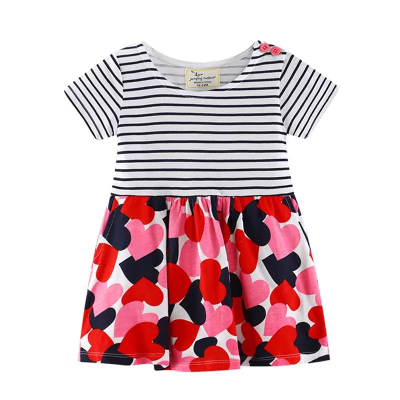 children clothing girls clothes toddler girl dresses Toddler Baby Kid Pattern Dress Stripe Outfit Clothes summer dress | Детская одежда