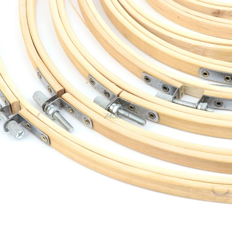13/15/18/21/23/26/30/34cm Embroidery Hoops Frame Set Bamboo Wooden Hoop Rings for DIY Cross Stitch Needle Craft Tools | Дом и сад
