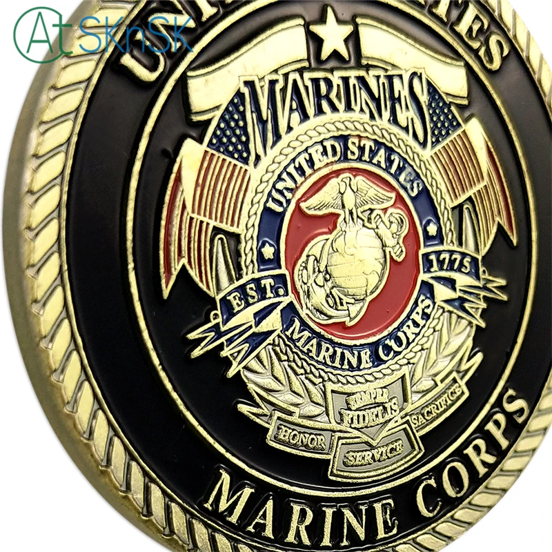 

1/3/5/10pcs United States Marine Corps Devil Dog Challenge Coin Semper Fidelis Release the Dogs of War USMC Coins for Collection