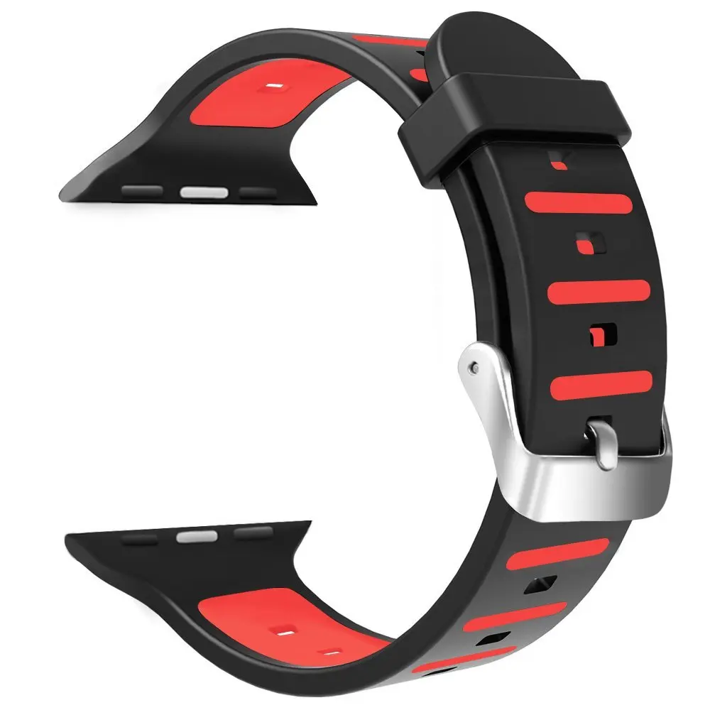 Спортивный Чехол для Apple Watch Series 3 1 2 38 мм 42 ремешок силиконовый спортивный