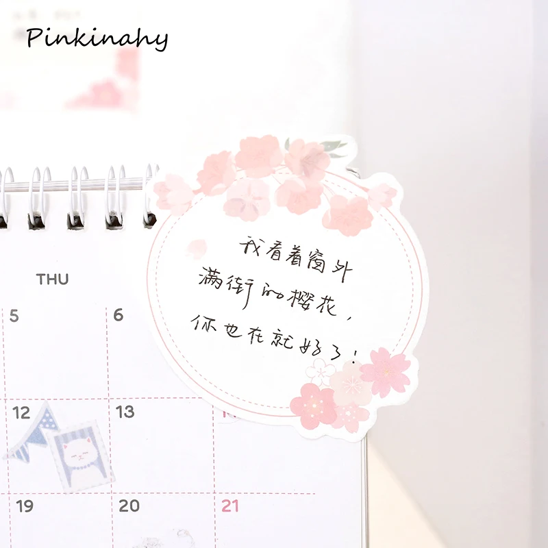 Cherry Blossom Шиба планировщик наклейки липкий блокнот для заметок Kawaii Канцелярские