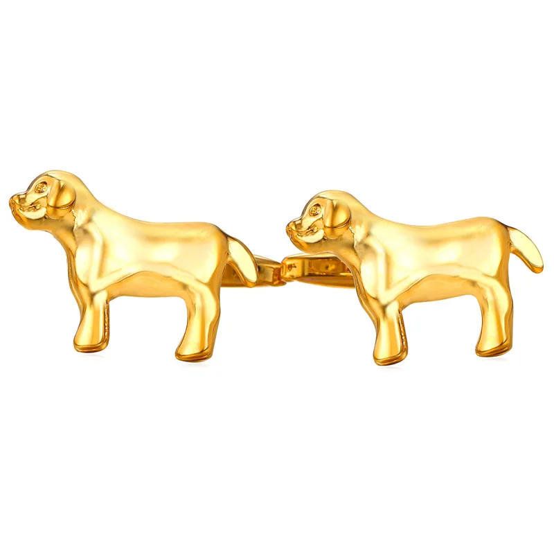 Запонки желтые золотистые/Серебристые для мужчин милые мужские запонки в форме