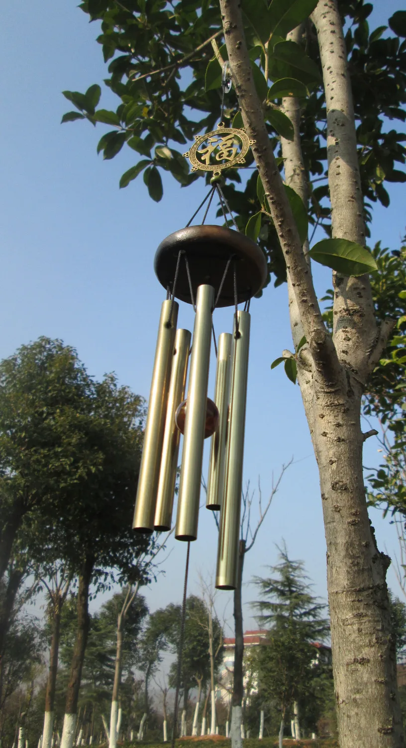 Удивительные 5 трубок античная бронза деревянная часовня церковные колокольчики