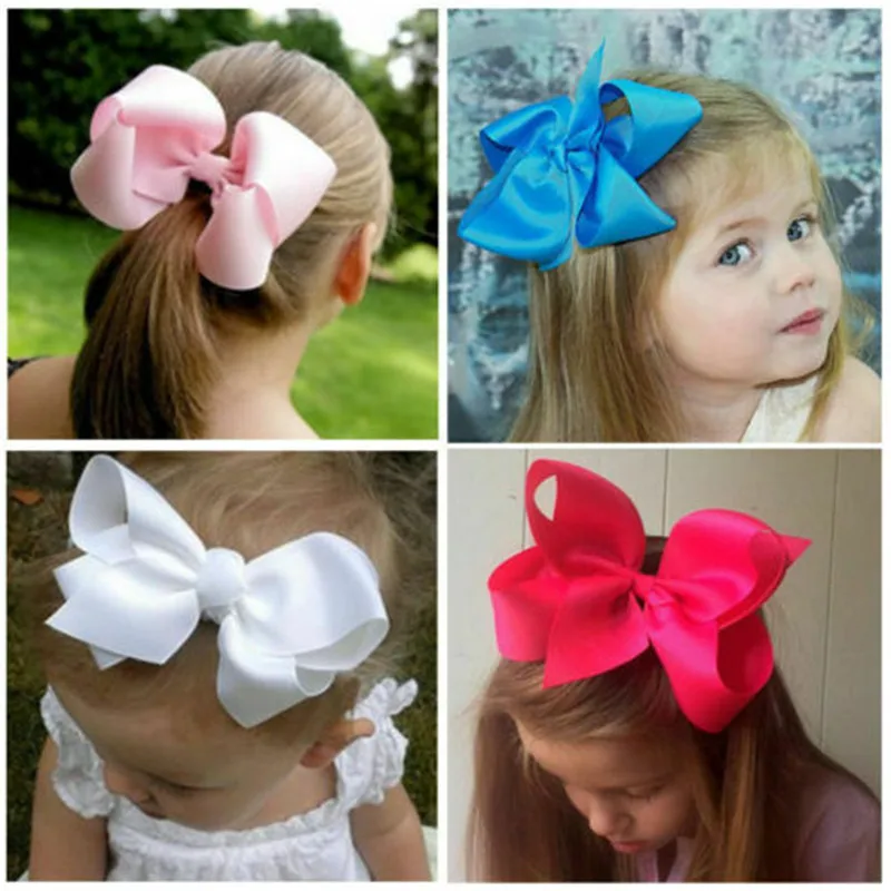 

20 pcs Cute Kids Girls Baby Large Bowknot Hair Clip Hair Bow Hairpins Boutique Clips Grosgrain Ribbon