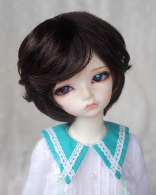 BJD кукла парики из черного и коричневого цвета имитация мохер для 1/3 1/4 DD Кукла SD MSD