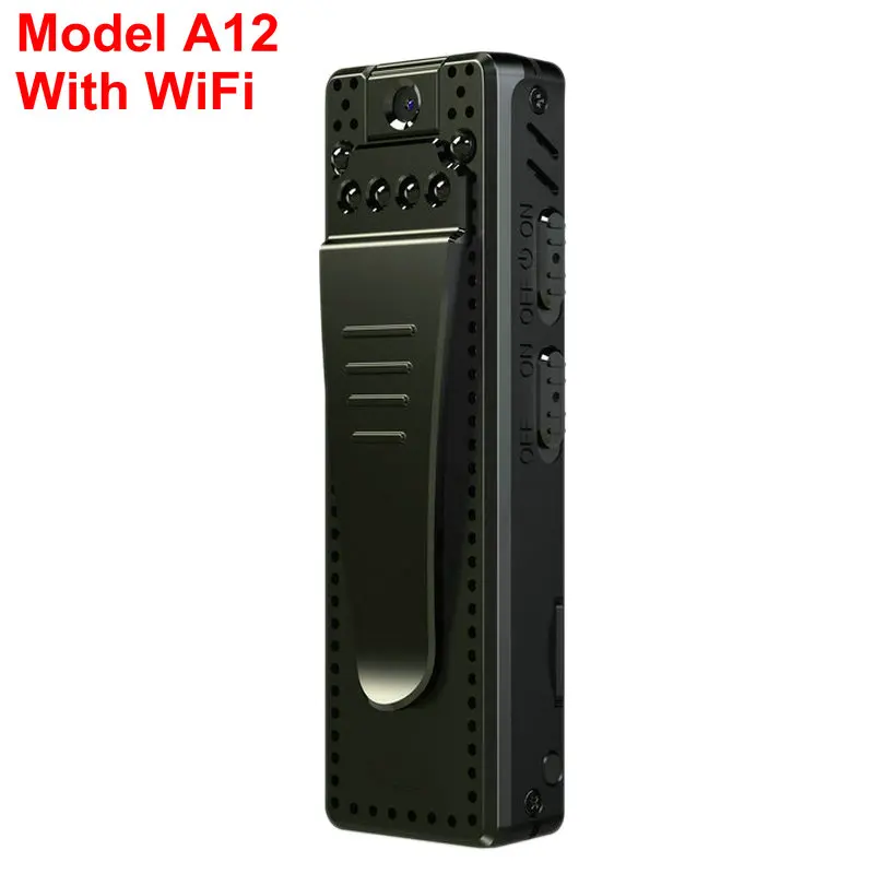 A12 With WiFi Мини WiFi камера HD 1080P датчик ночного видения Видеокамера движения DVR микро камера Спорт DV видео Беспроводная маленькая камера клип cam - Цвет: A12 With WiFi