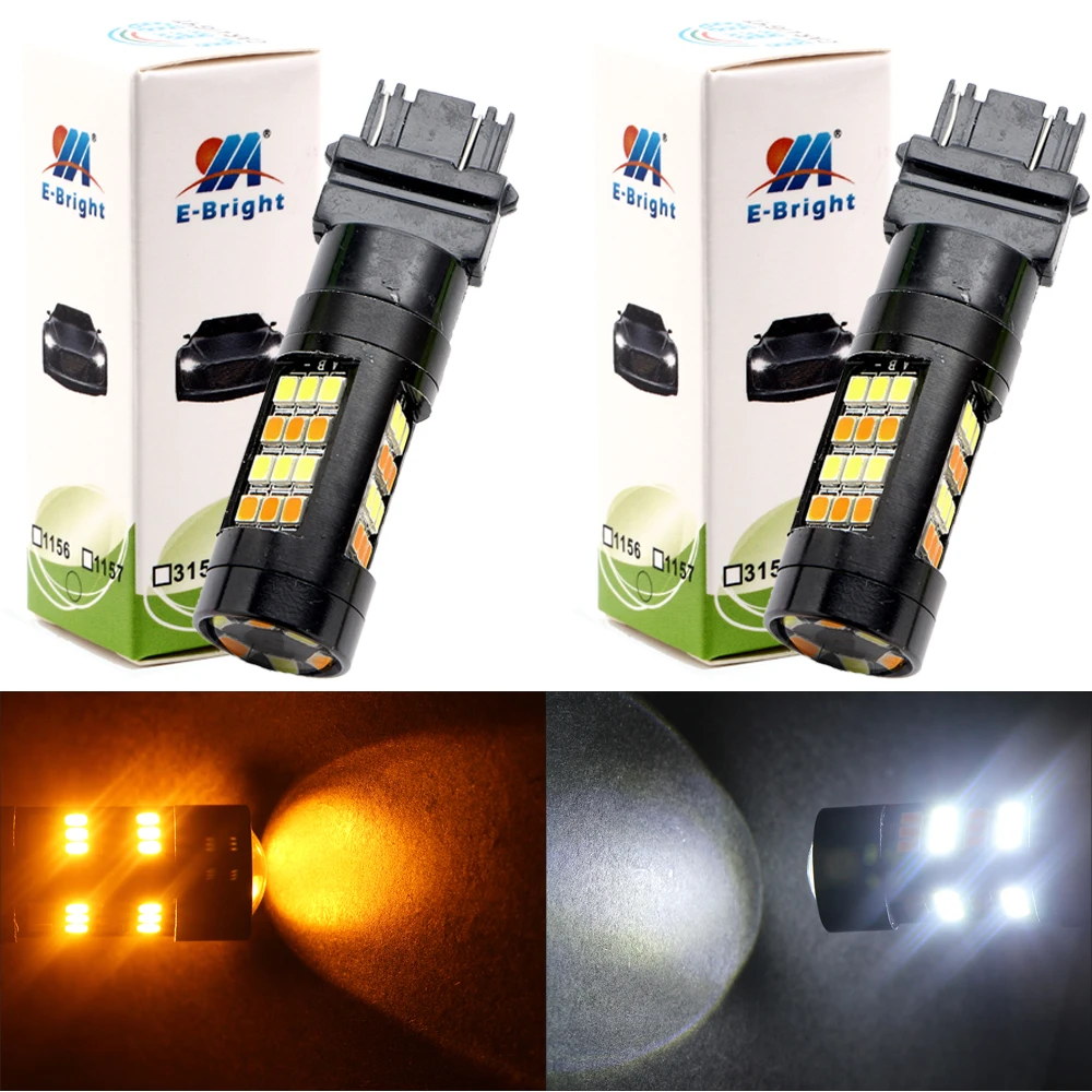 YM E Bright 2 шт. 3157 2835 42 SMD T25 P27/5 Вт 12 В светодиодный автомобильный фонарь автомобильные