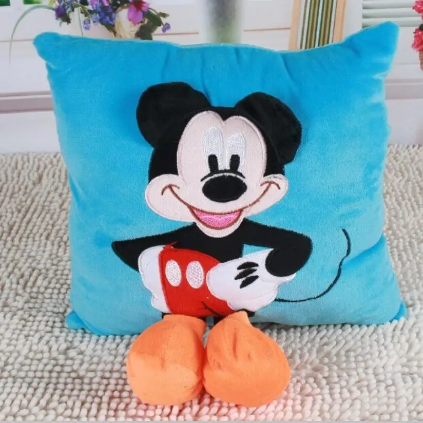 Mickey Новинка 35 см креативная 3D плюшевая подушка Микки Маус и Минни Маус Kawaii Плюшевые игрушки Микки и Минни детские игрушки рождественские подарки - Цвет: Mickey