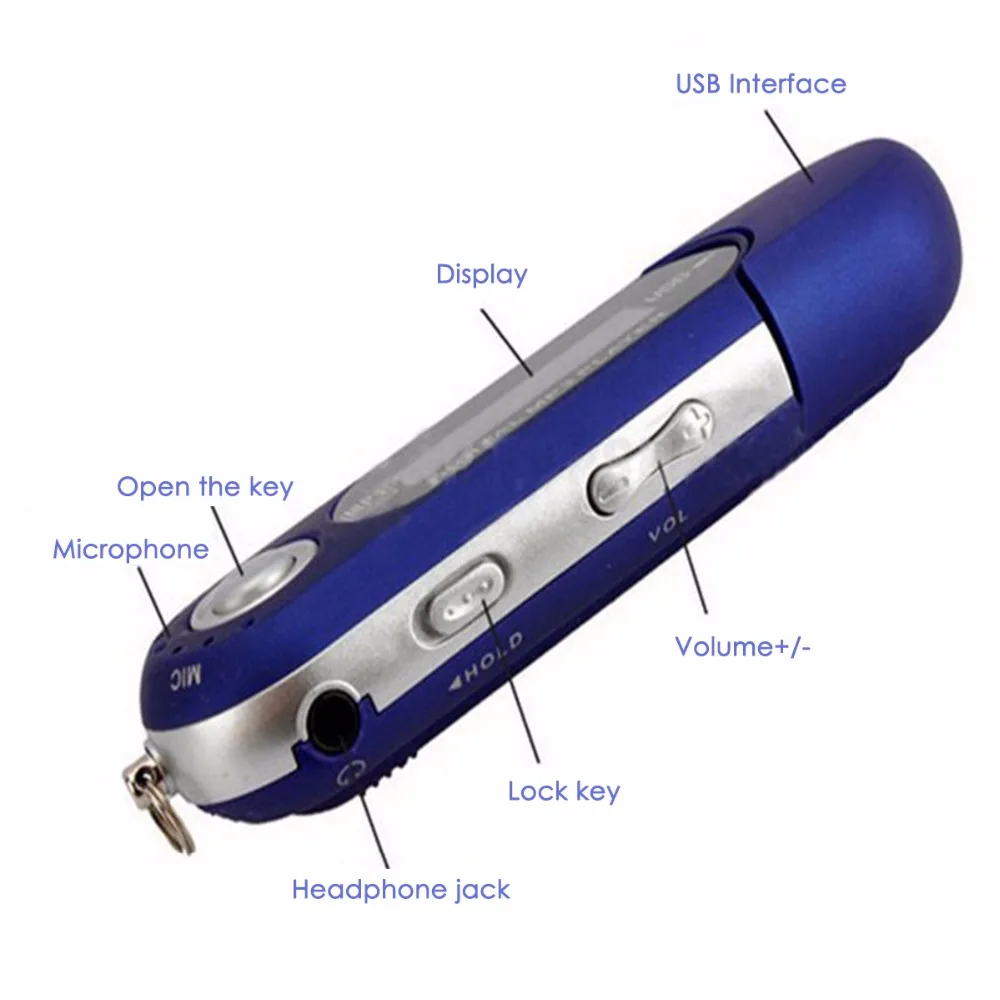 SOONHUA портативный мини авто USB Flash цифровой MP3-плеер с ЖК-экраном Поддержка 32 Гб TF