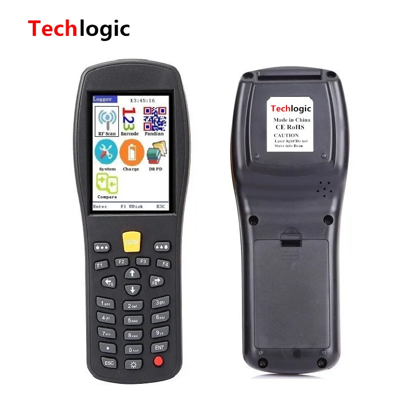 Беспроводной сканер штрих-кодов Techlogic Q7 CCD PDA Ручной терминал для супермаркетов и