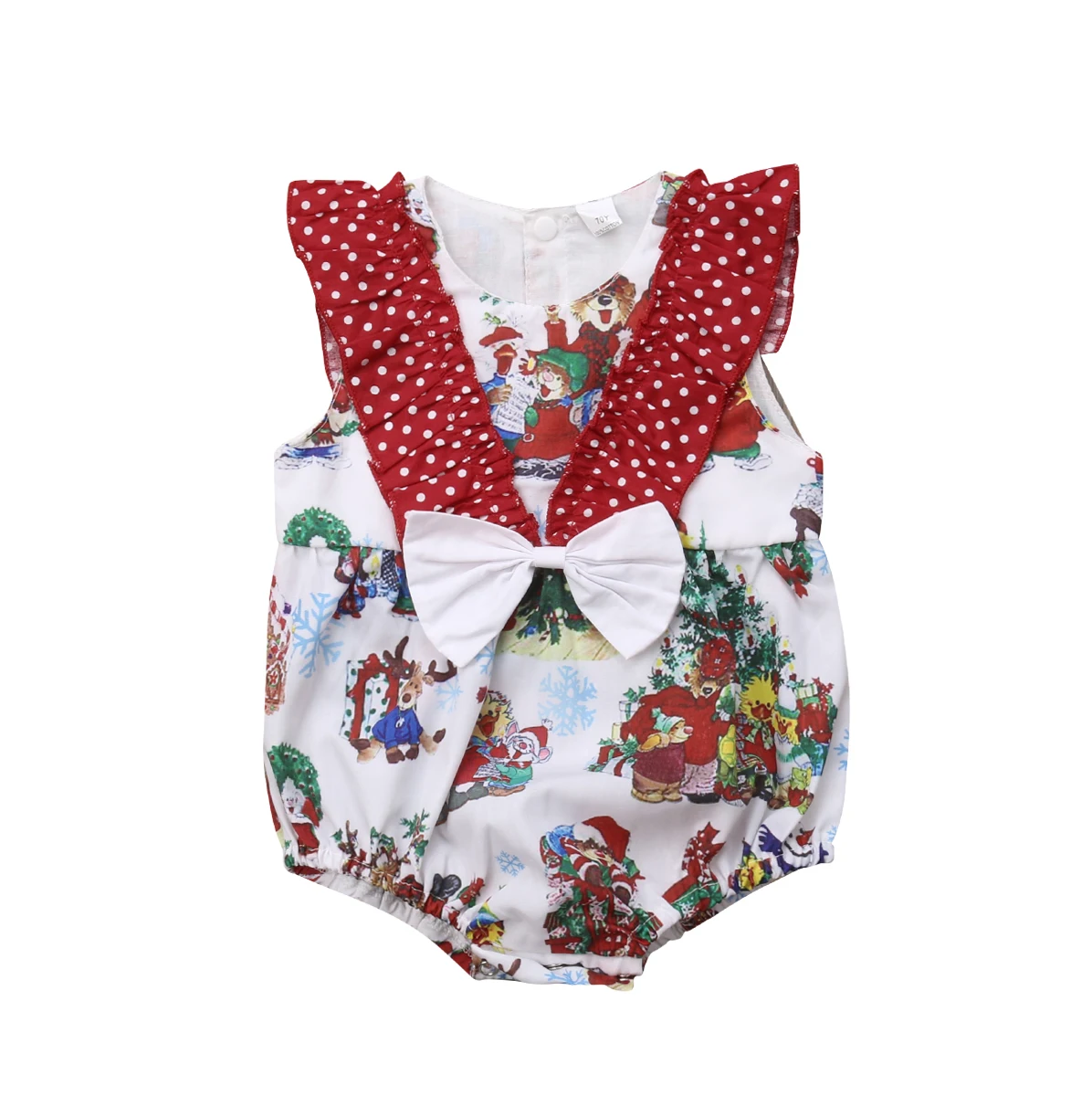 Детский Рождественский комбинезон pudcoco для маленьких девочек