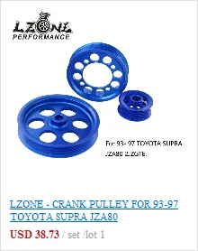 LZONE-Racing алюминиевый OEM размер легкий шкив коленчатого вала для 93-01 Honda Prelude H22 VTEC JR-CP012