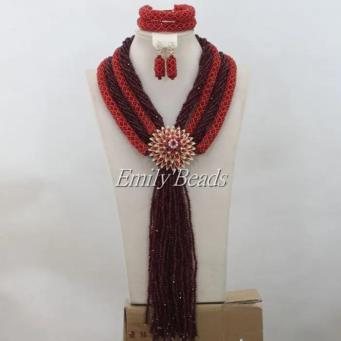 Ювелирный комплект из колье и серёг с бусинами|nigerian wedding|beaded jewelry setjewelry sets |