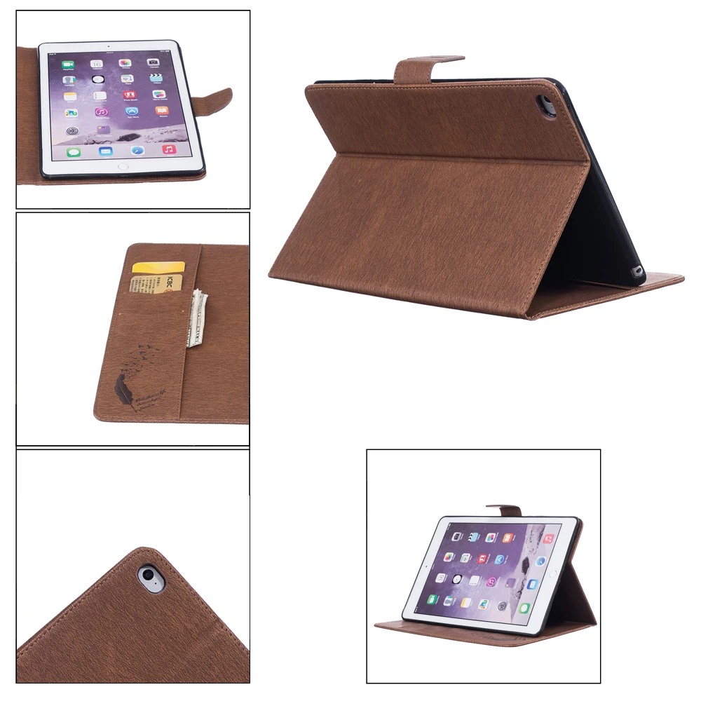 Чехол для ipad air 2 Чехол Air1 из искусственной кожи+ мягкий чехол на заднюю панель с кошельком и отделением для карт A1566 A1567 чехол для ipad air 1 2 Чехол