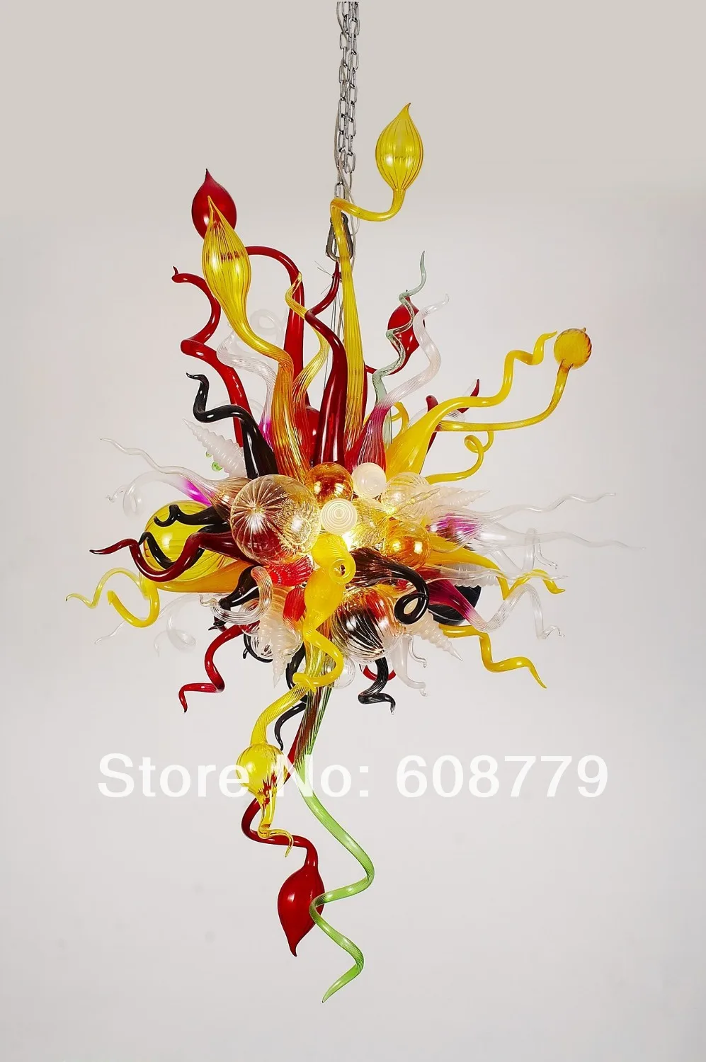 Элегантная подвесная светодиодная люстра из дутого стекла для столовой|hand blown glass