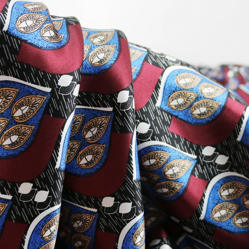 Ретро платье шарф Одежда Одеяло текстиль атласная ткань с принтом|printed tissue|textile