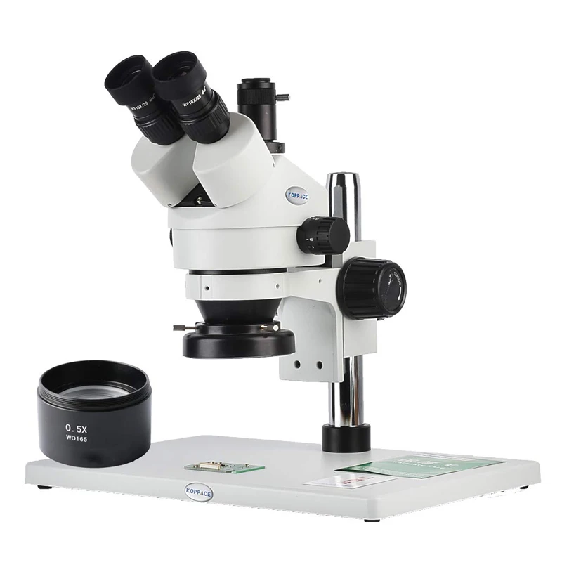 Тринокулярный стереомикроскоп с зеркальным стереоприближением микроскоп для