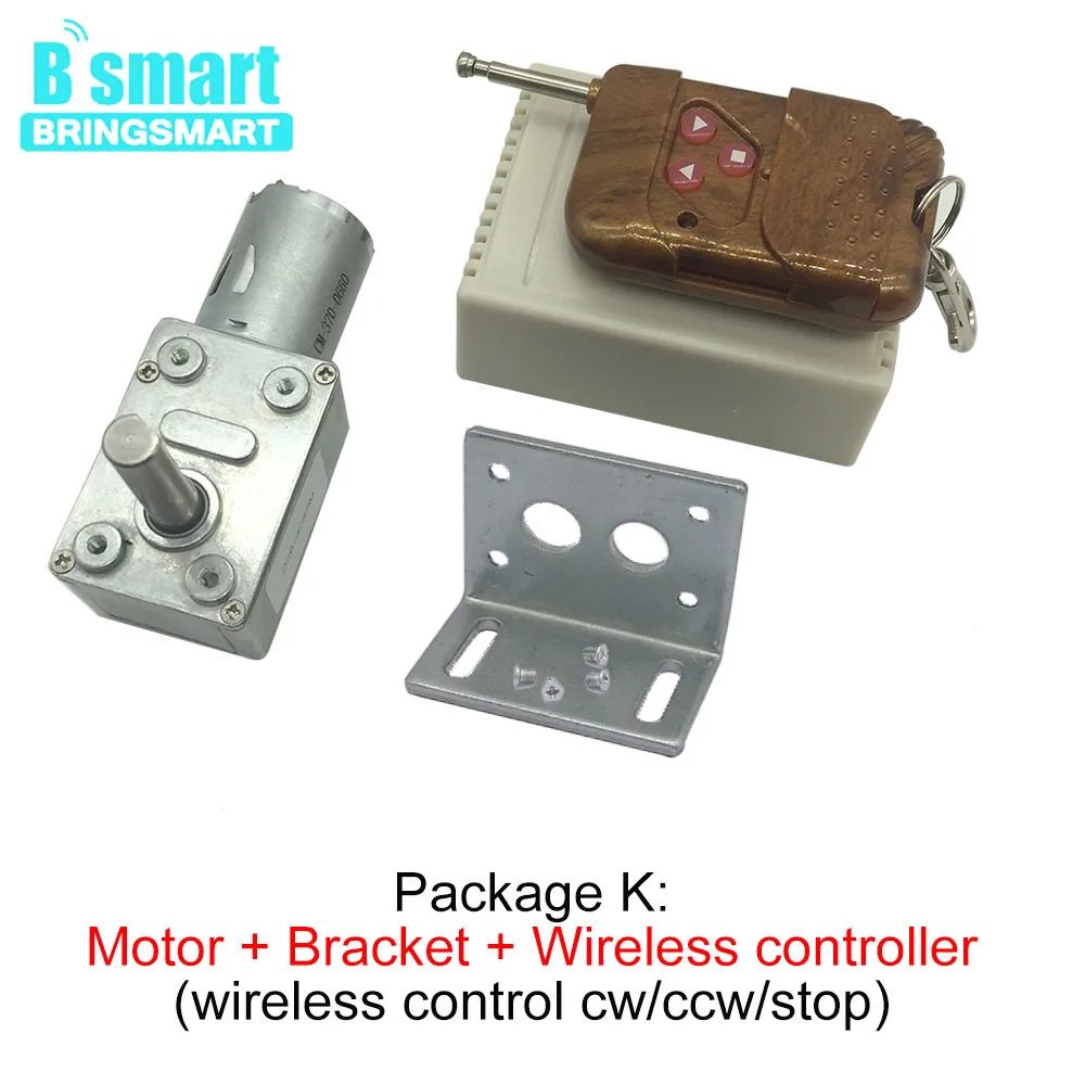 Bringsmart JGY370 12 вольтового источника электропитания постоянного тока червь Шестерни высокий крутящий момент 24 v редуктор 8 мм D7 вал Длина 25 мм Обратный 6 v Мини электрический двигатель