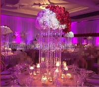 50cm tall crystal wedding centerpiece flower stand cyrstal column for wedding decoration