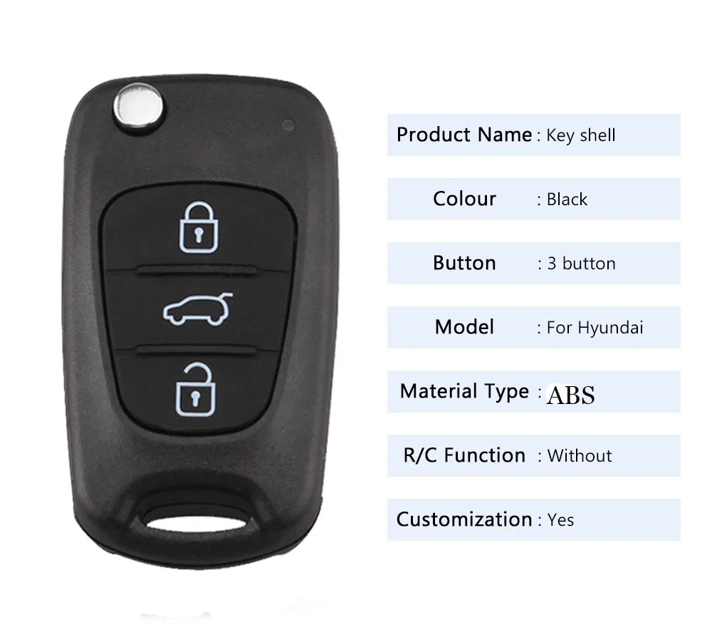 BHKEY 3 кнопки складной пульт дистанционного ключа оболочки для hyundai I30 IX35 TOY40 лезвие для Kia K2 K5 Rio Sportage автомобильный чехол для ключей
