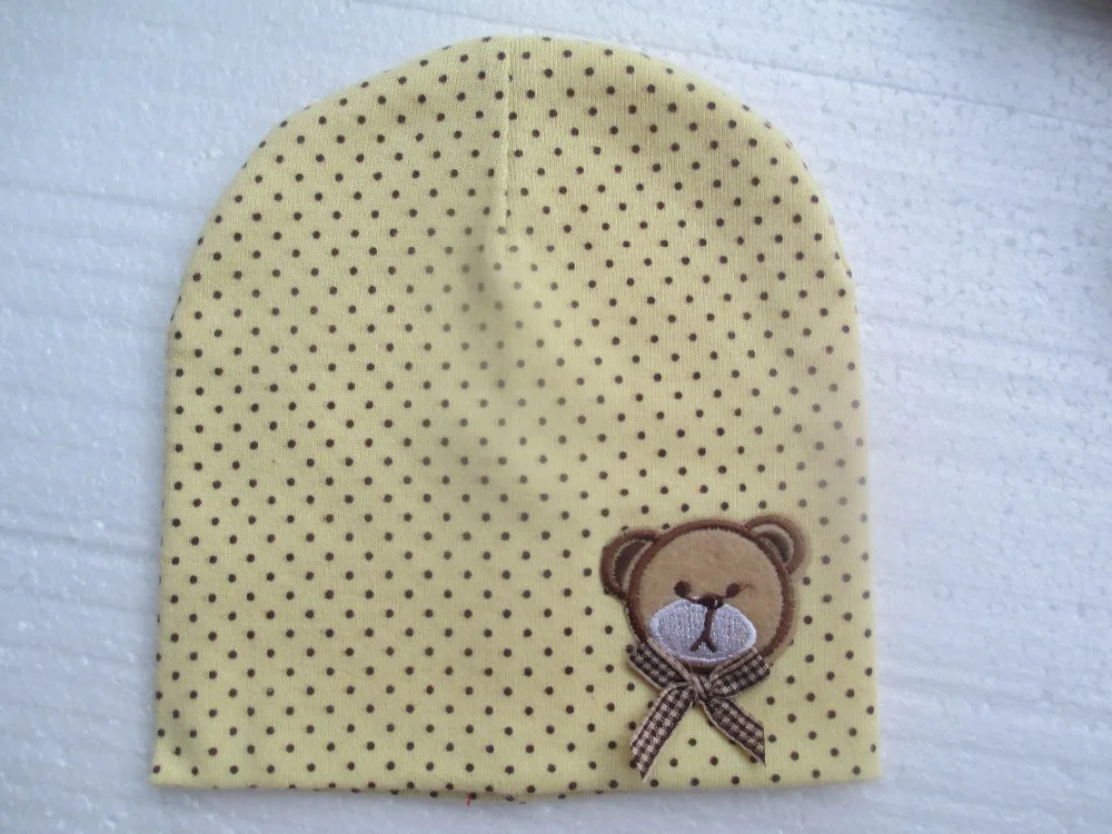 Оптовая продажа детская модная шапочка с маленьким медведем шапка для мальчиков