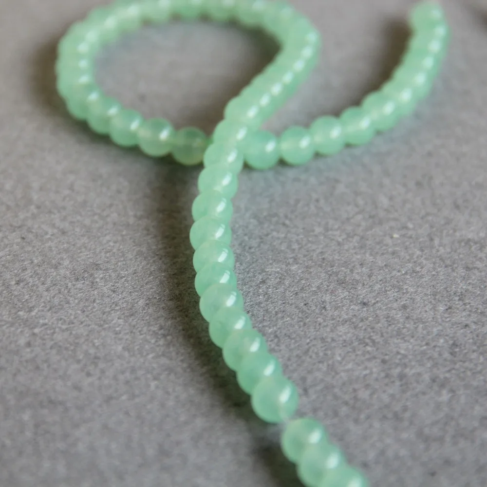 8 мм аксессуары для рукоделия халцедон оптовая продажа светло-зеленые круглые