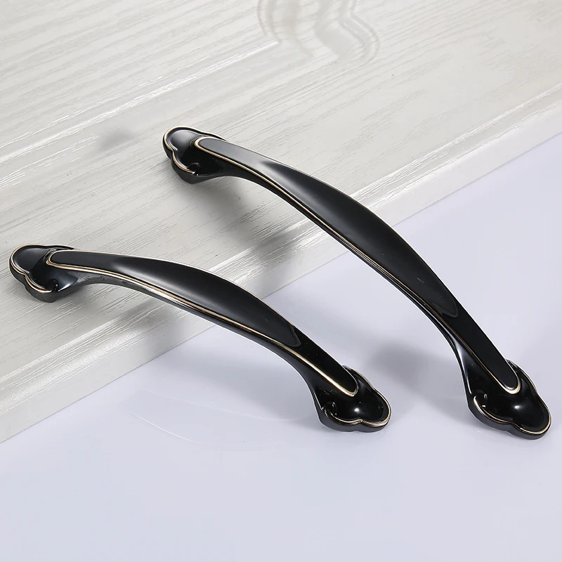 Краска для пианино WV ручка шкафа в европейском стиле черная золотая американские