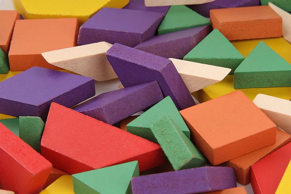 Красочная головоломка Tangram игра тетрис детская развивающая деревянная игрушка