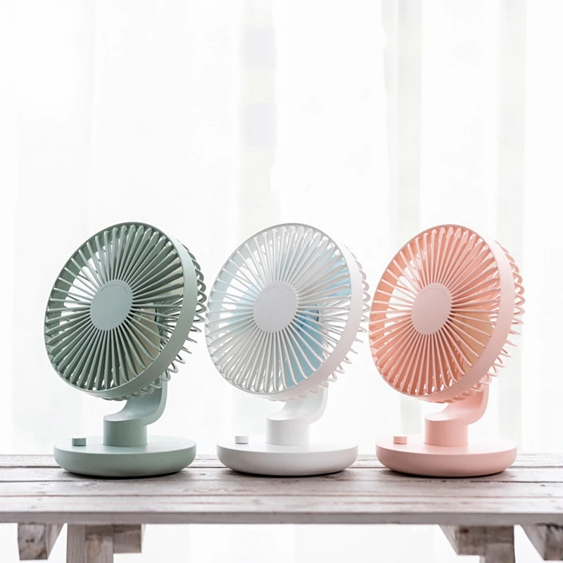 Usb Charging Portable Handheld Electric Fan Air Conditioner Cooler Cooling Summer Desk Table Automatic Shaking Head Coolin | Бытовая
