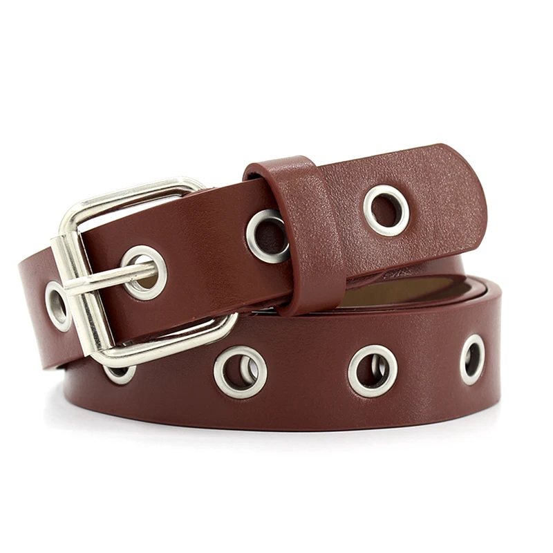Женский кожаный пояс с круглой пряжкой|Женские ремни| |
