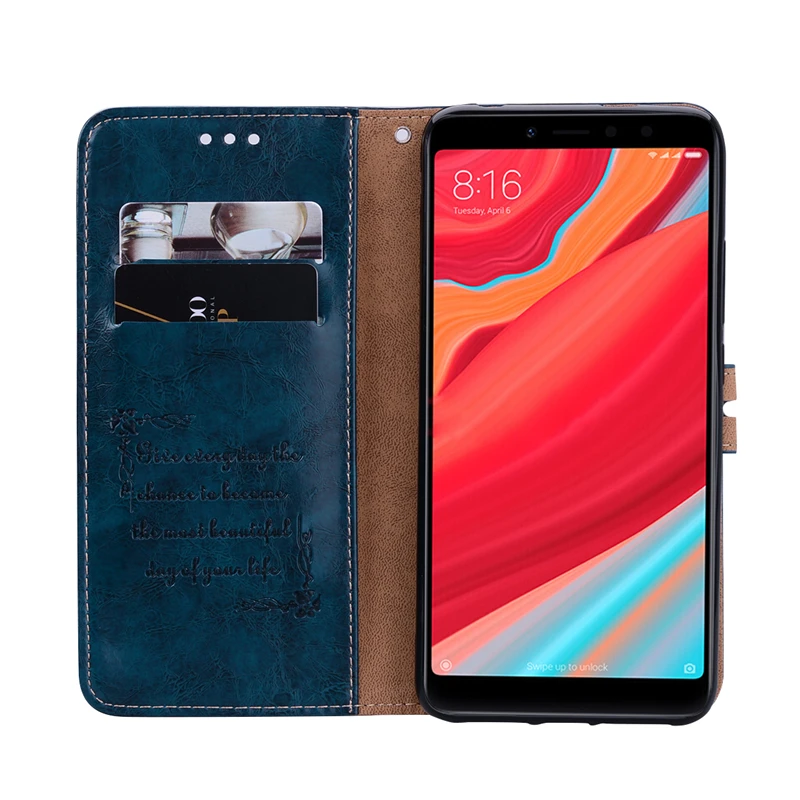 Роскошный кожаный чехол для Xiaomi Redmi S2 S 2 redmi Y2 Флип Бумажник Обложка принципиально