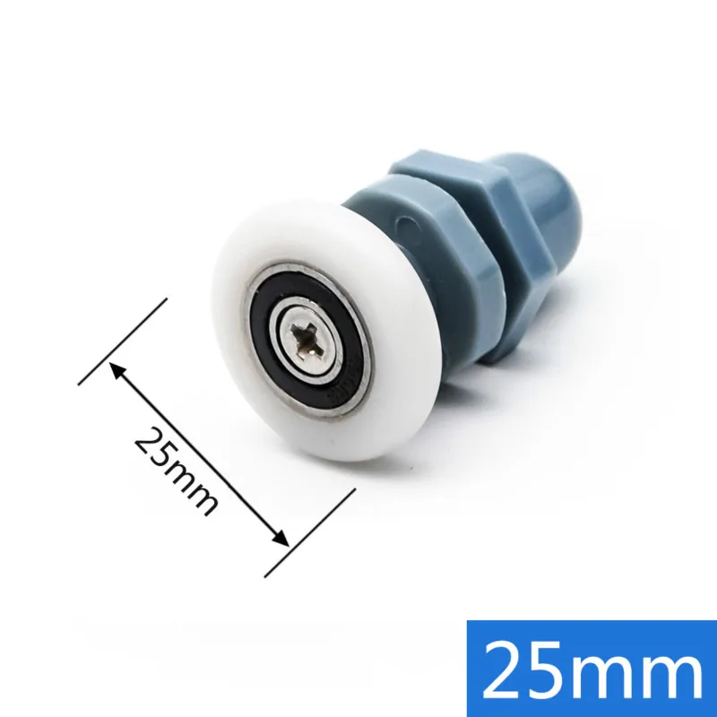 8 шт./лот 23 мм/25 мм/27 мм одиночные прямые пластиковые ролики для душевой двери