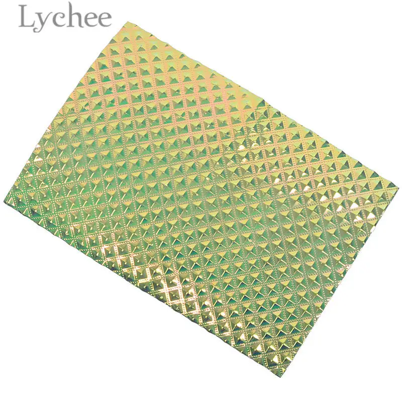 3 Lychee Life 21x29 см A4 красочные лазерные ткани из искусственной кожи голографическая Синтетическая Кожа DIY материал для сумок одежды - Цвет: 3