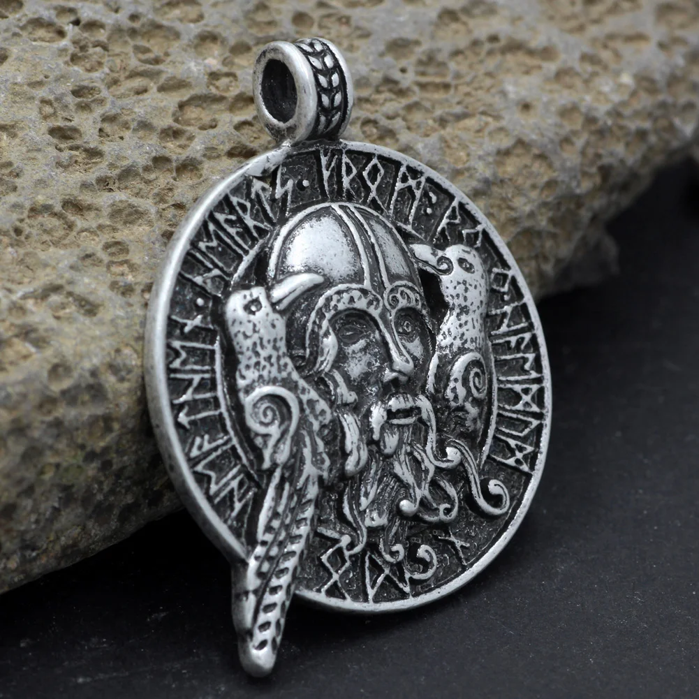 Youe shone Men odin с воронами подвеска символикой викингов амулет кулон вороном норсе