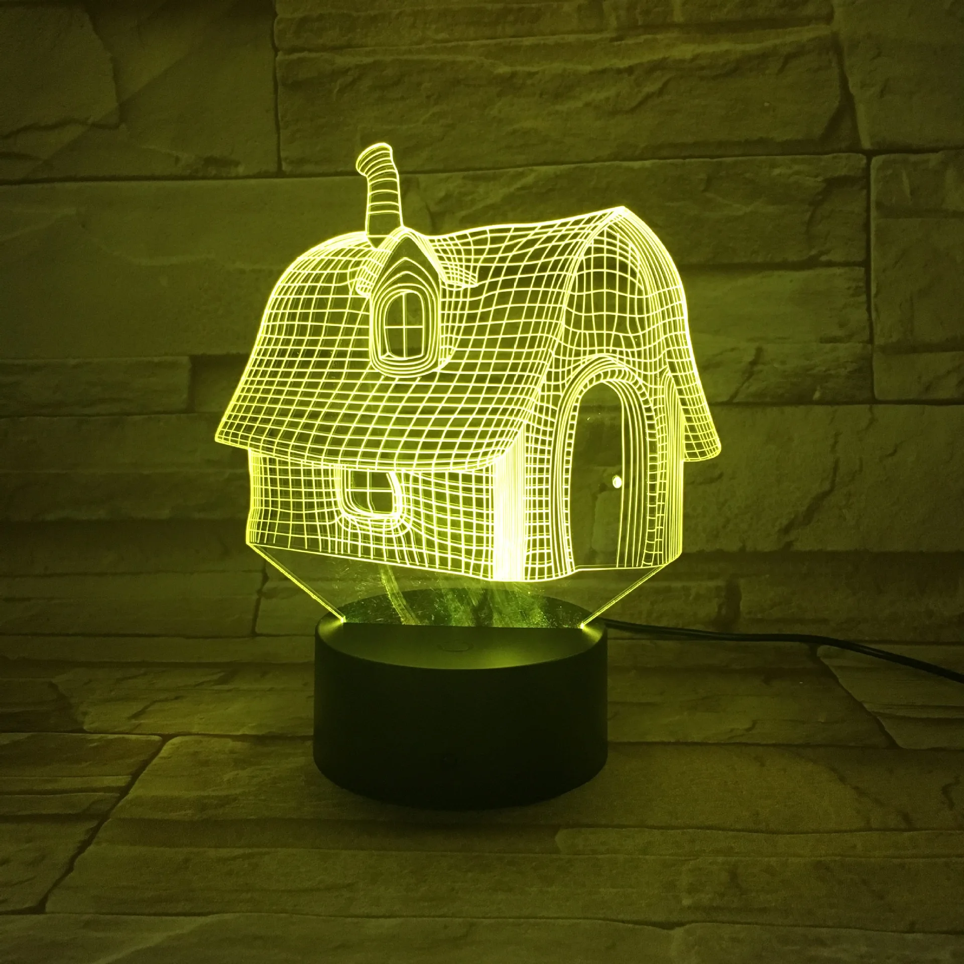 7 цветов сенсорный выключатель 3d настольные лампы для гостиной Рождественская
